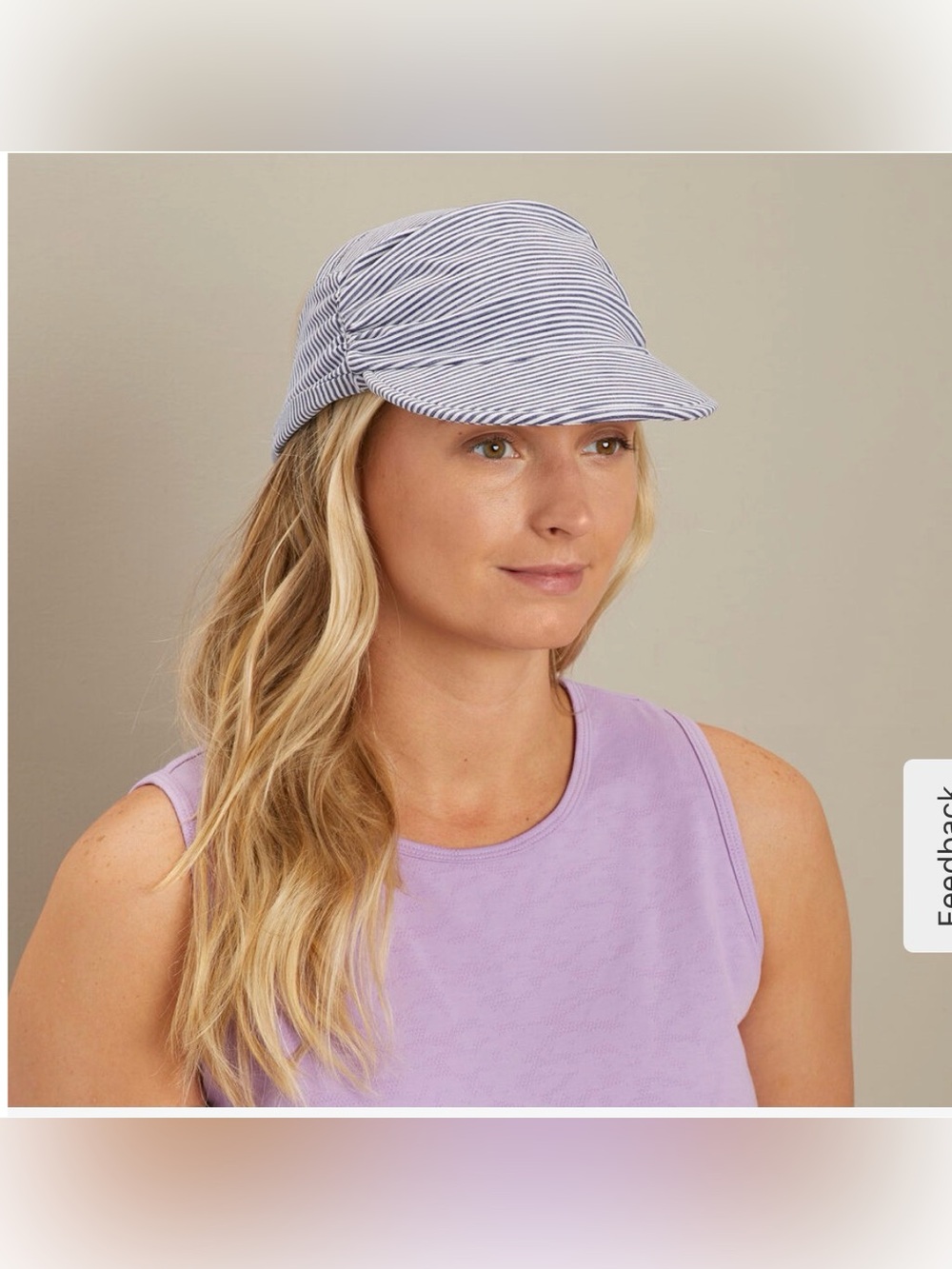Duluth Trading Co. Women's Pier Genius Visor Headband, Blue and White, One Size